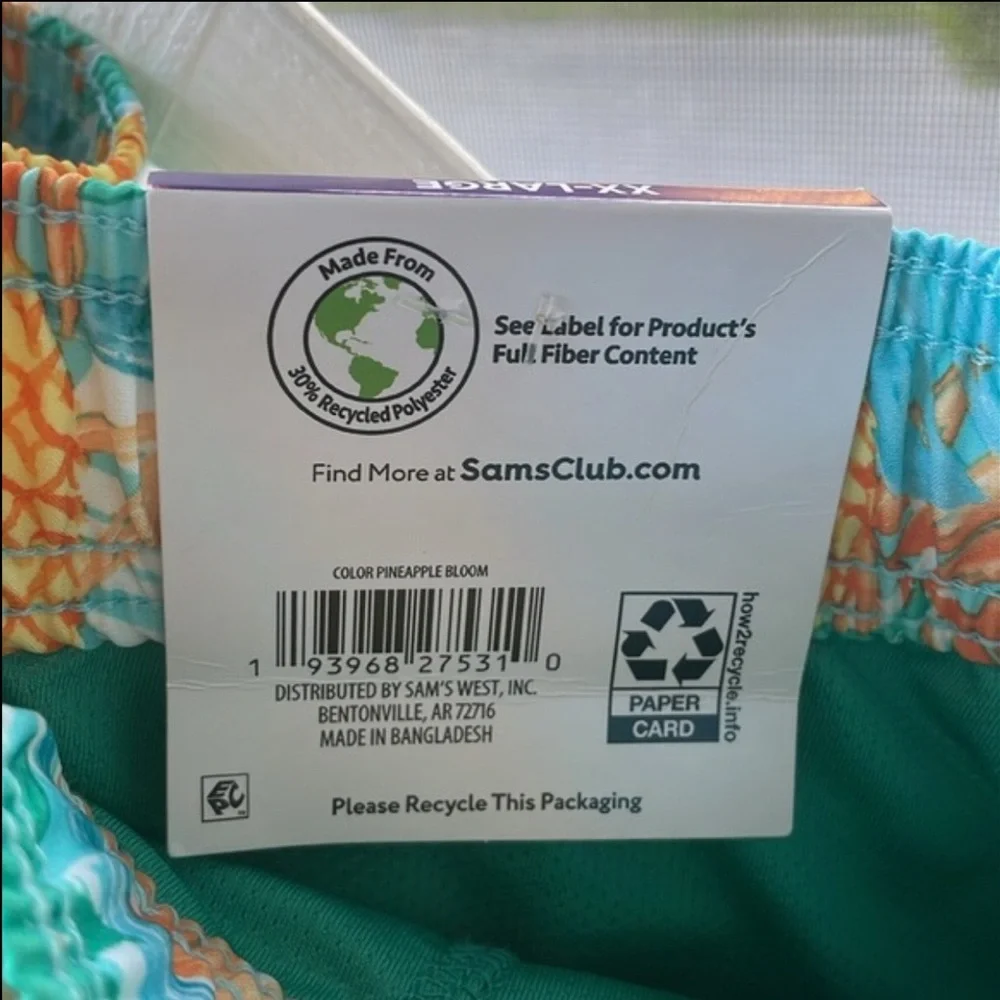 Member’s Mark ‘Pineapple Bloom’ Swim Trunks